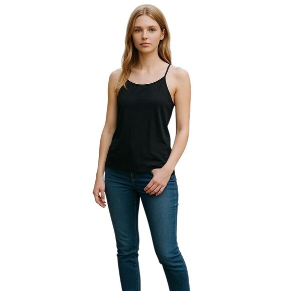 Lululemon Tank Top Womans 6 Black  Power Y Built In Bra Racerback Athleisure - Picture 1 of 7